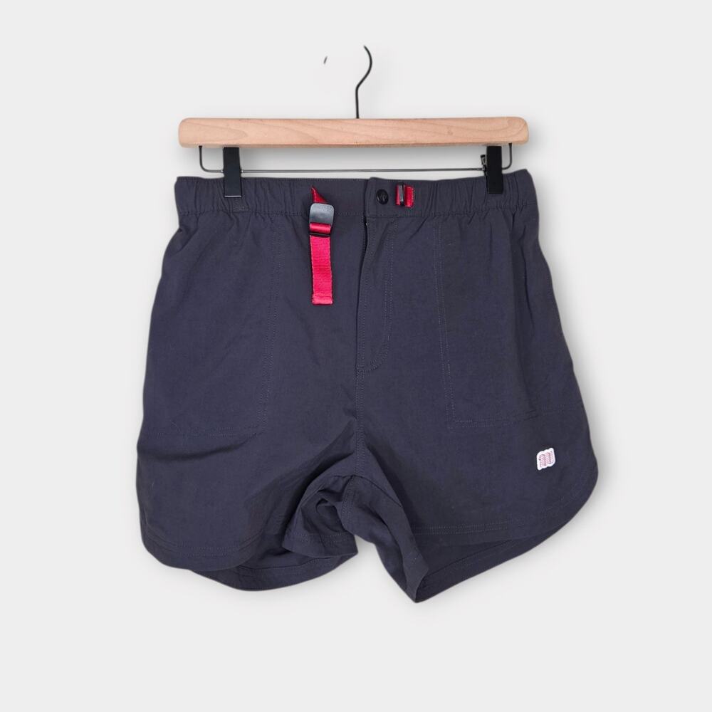 Topo Design Black River Shorts Lightweight Adjustable Belt Women's Med